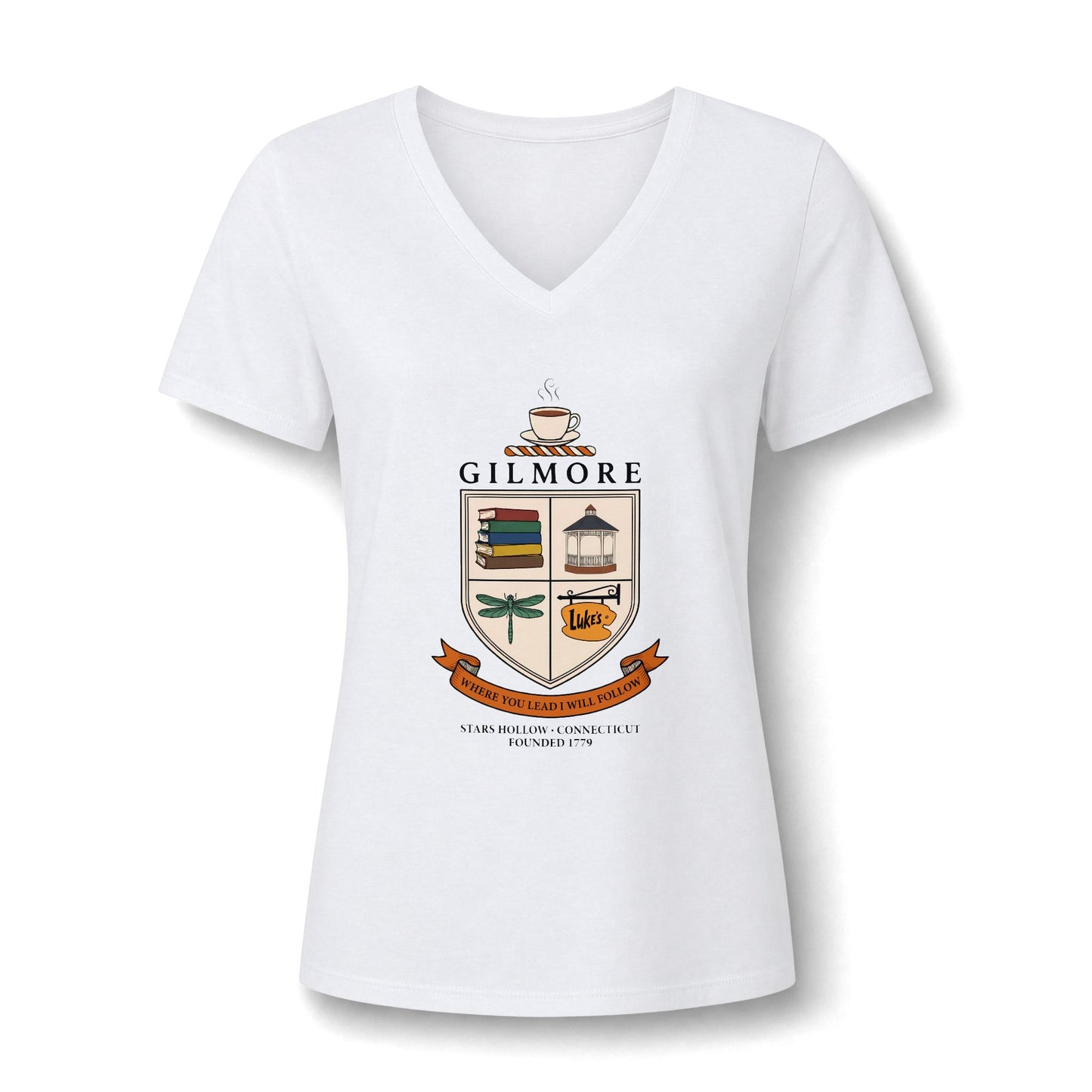 Gilmore Women's Relaxed Heather V-Neck Tee Light #2